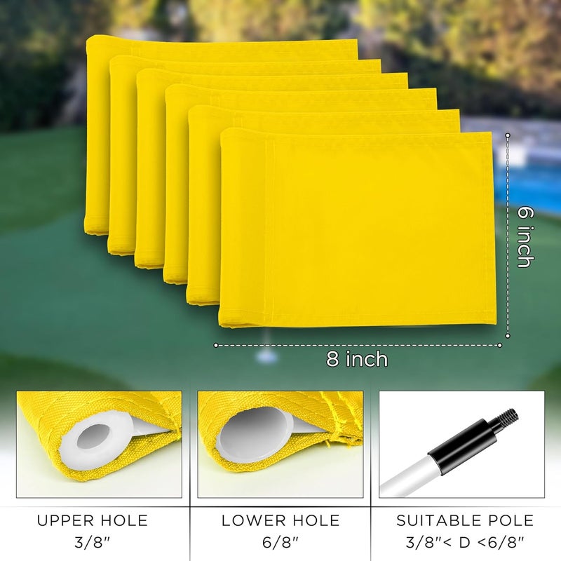 KINGTOP Solid Golf Flag All 8x6 Inch - 420D Nylon, Tube Inserted - Mini Putting Green Flags for Backyard Practice - Image 3